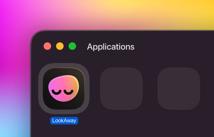 Open LookAway from your Applications folder